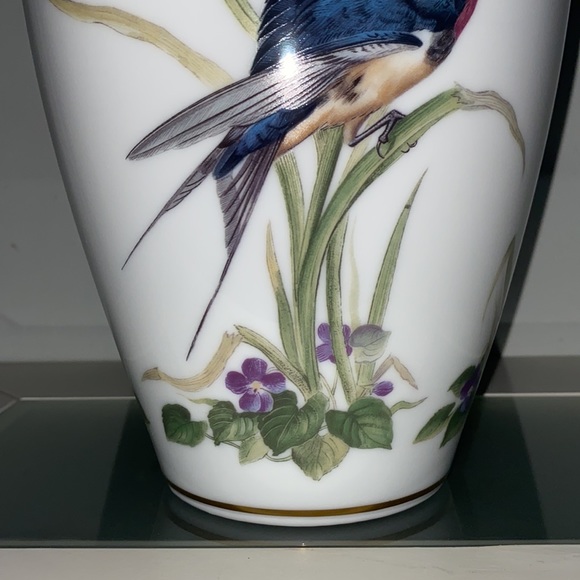 Franklin Porcelain The Meadowland Bird Vase by Basil Ede Limited Edition 1980 - Picture 8 of 15